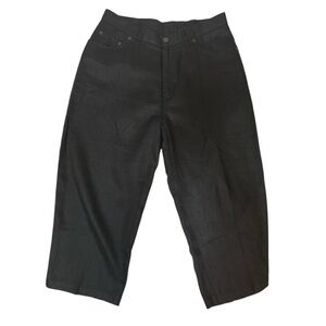 Jones New York Sport  100% Linen Black Capri pants SZ 10